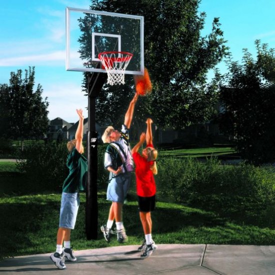 Bison 4'' Quick Change Residential Basketball Hoop, BA89QC-AW Promotions