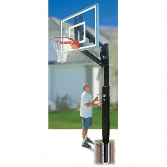 Bison 4'' Zip Crank Residential Basketball Hoop, BA8300-BK Promotions