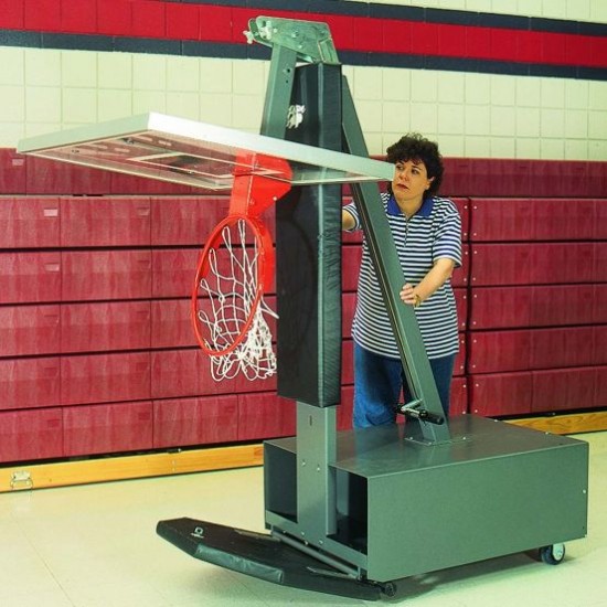 Bison Club Court Portable Basketball Hoop, w/ Acrylic Backboard Promotions