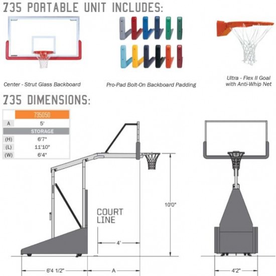 Porter 735 Portable Basketball Backstop Promotions