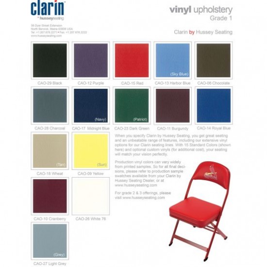 Clarin Basketball Sideline Chair w/ 3" Cushion, 1 COLOR LOGO Promotions
